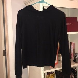 Black cropped hoodie
